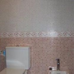Baño de azulejos con inodoro y bidet