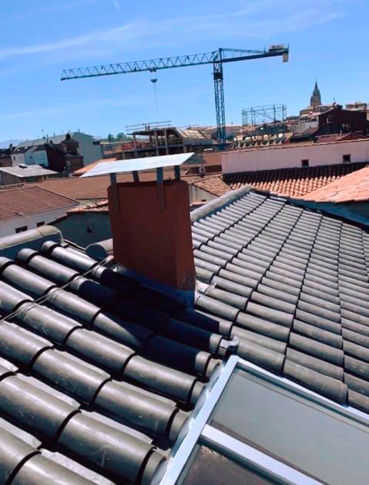 Cubierta exterior en tejado